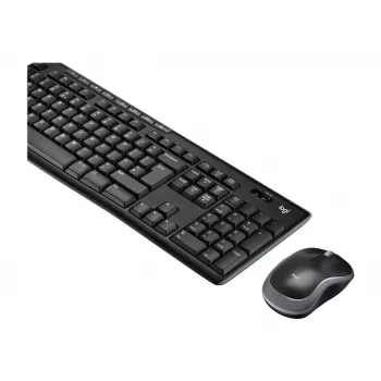 Logitech MK270 - Standartinė - Belaidė - Radijo dažnio belaidė - Juoda - Su pele