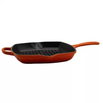 “Le Creuset Signature” kvadratinė grilio keptuvė 26 cm orkaitės raudona (20183260900422)