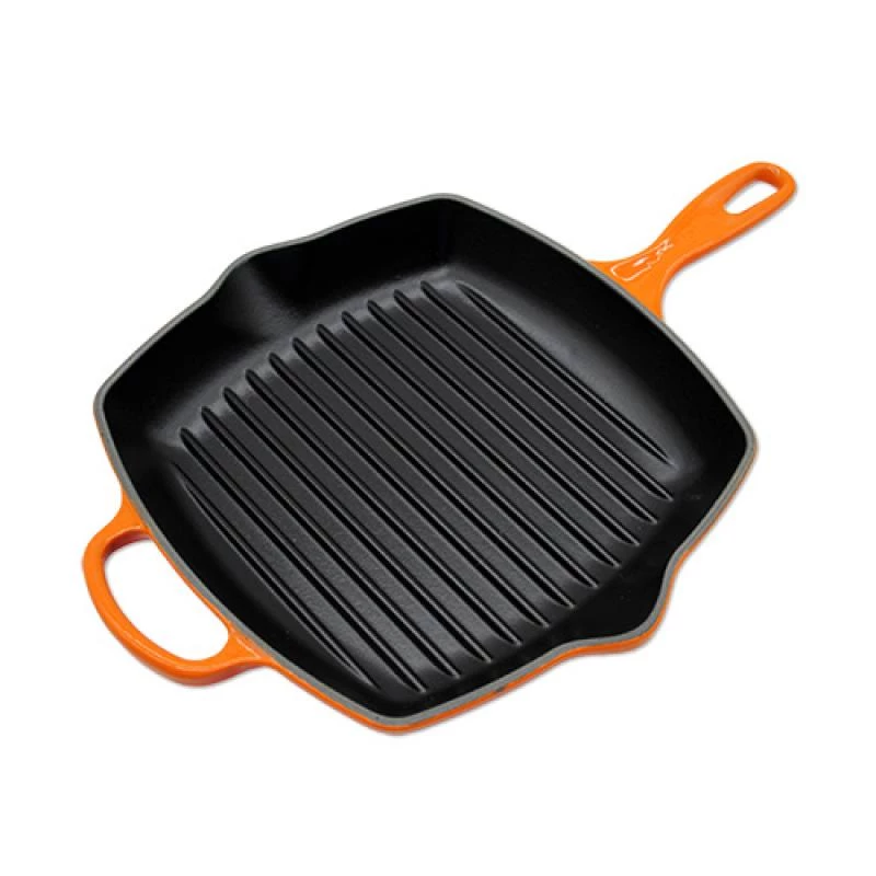 “Le Creuset Signature” kvadratinė grilio keptuvė 26 cm orkaitės raudona (20183260900422)