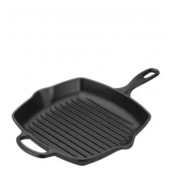 Le Creuset Signature kvadratinė grilio keptuvė 26 cm, matinė juoda (20183260000422)