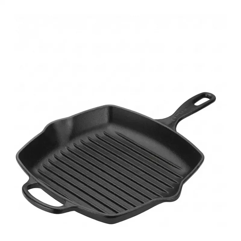 Le Creuset Signature kvadratinė grilio keptuvė 26 cm, matinė juoda (20183260000422)