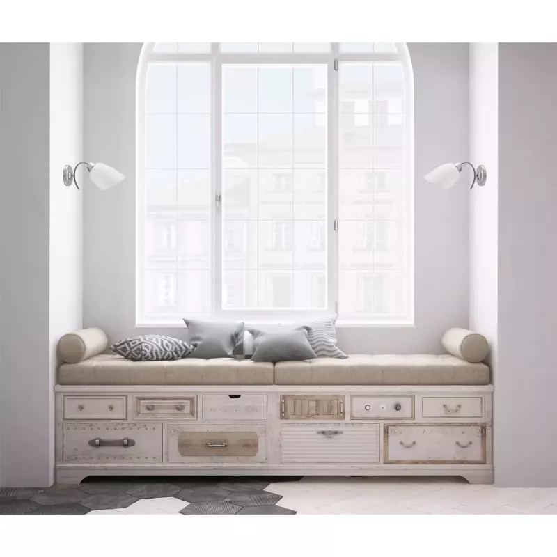 Sieninis šviestuvas ActiveJet NIKITA nikelis E27 vienos lemputės, apvalus metalinis gaubtas, IP20, 220–240 V, maks. 60 W