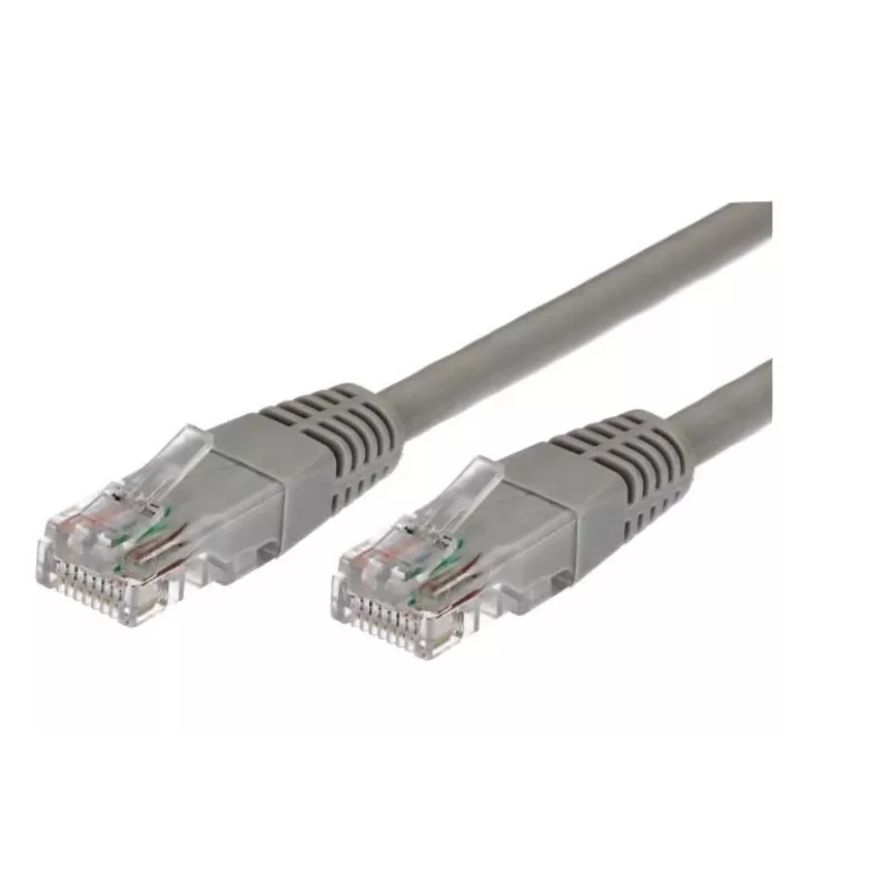 komutacinis kabelis cat.5e RJ45 UTP 1m. pilkas - pakuotėje 10 vnt.