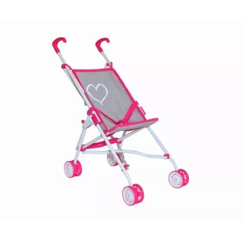 Stroller milly mally Julia Prestige Pink — lengvas kompaktiškas lėlių vežimėlis, modelis 2722