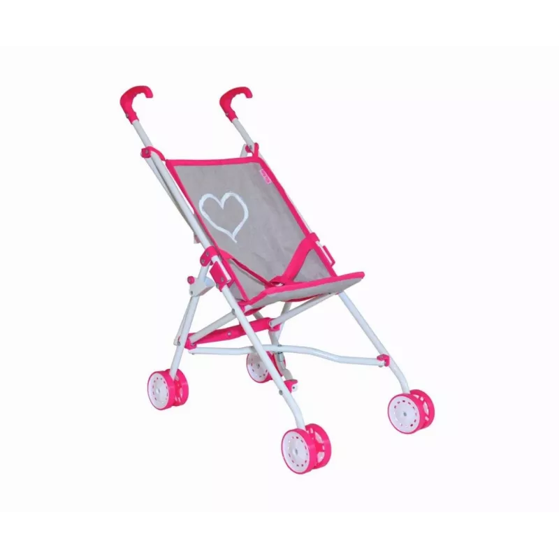 Stroller milly mally Julia Prestige Pink — lengvas kompaktiškas lėlių vežimėlis, modelis 2722
