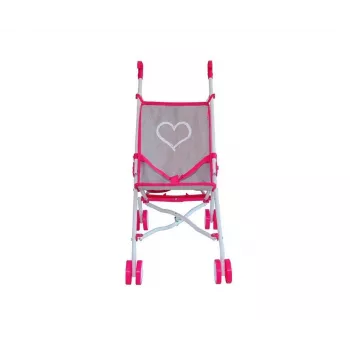 Stroller milly mally Julia Prestige Pink — lengvas kompaktiškas lėlių vežimėlis, modelis 2722