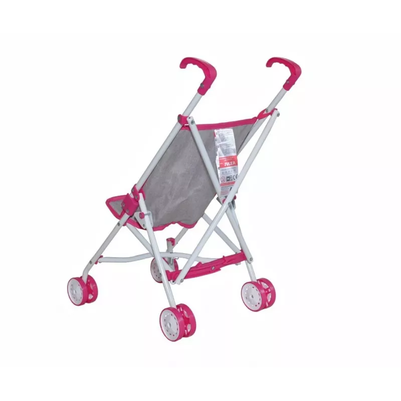 Stroller milly mally Julia Prestige Pink — lengvas kompaktiškas lėlių vežimėlis, modelis 2722