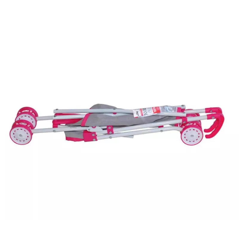Stroller milly mally Julia Prestige Pink — lengvas kompaktiškas lėlių vežimėlis, modelis 2722