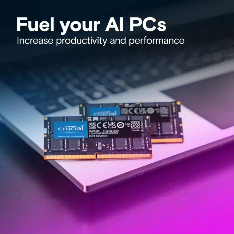 Nešiojamojo kompiuterio atmintis DDR5 CSODIMM 32 GB (1×32 GB) / 6400 CL52