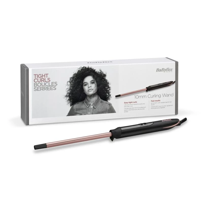 BaByliss C449E Tight Curls Curling Wand Warm Juoda, Copper 2.5 m