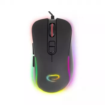 Žaidimų pelė ESPERANZA EGM303 USB Type-C, optinė 2400 DPI, 7 mygtukai, RGB, dešiniarankė, juoda