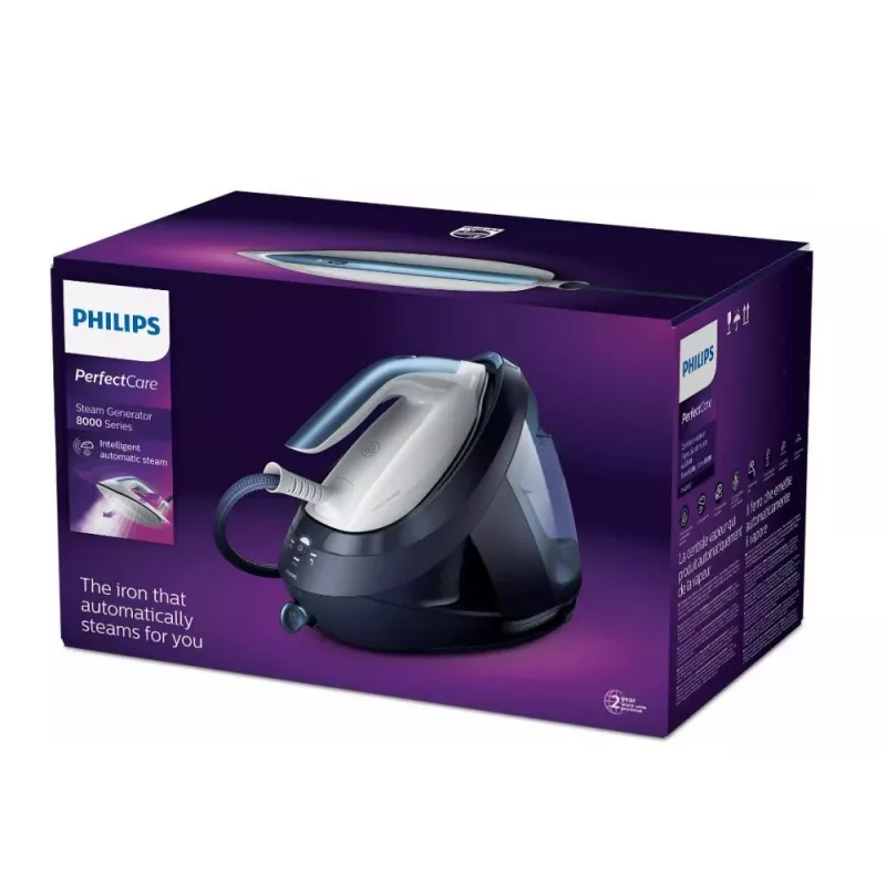 Garų lyginimo stotis Philips PSG8030/20 — 2700 W, 1,8 l vandens talpykla, SteamGlide Elite padas, 600 g garų smūgis