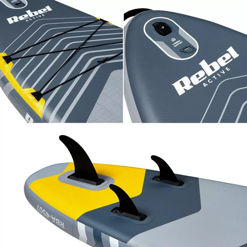 Pripučiama SUP lenta Rebel ACTIVE 350x81x15 cm rinkinys - modelis RBA-4500, universali turistine irklentė
