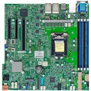 Supermicro – pagrindinė plokštė X12STH-LN4F – micro ATX – LGA1200 lizdas C256 mikroschemų rinkinys USB 3.2 Gen 1 4 x Gigabit LAN integruota grafika