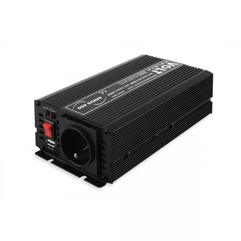 Maitinimo inverteris Volt SINUS-600 12V į 230V 300W nuolatinė galia 600W didžiausia galia