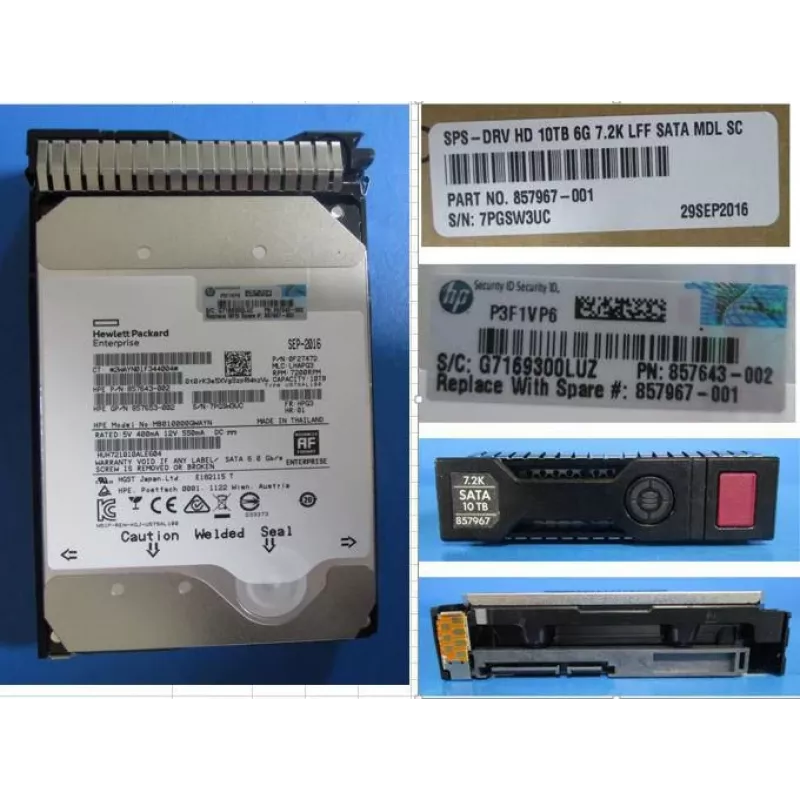 HPE - Standusis diskas - 10 TB - 3,5 LFF (8,9 cm LFF) - SATA 6Gb/s - 7200 aps./min.