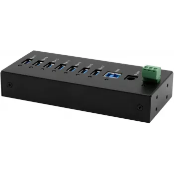 USB šakotuvas Exsys EX-11247HMS 7 prievadų DIN bėgiui su 15 kV ESD apsauga