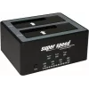 ROLINE - HDD prijungimo stotelė - skyriai: 2 - 6,4 cm, 8,9 cm (2,5, 3,5) - SATA 6Gb/s - 600 MBps - USB 2.0 - Juoda (16.01.4122)