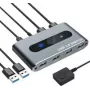 Techly USB 3.0 jungiklis 2 kompiuterių įvestims 4 išvestims - 4 prievadų - USB 2.0