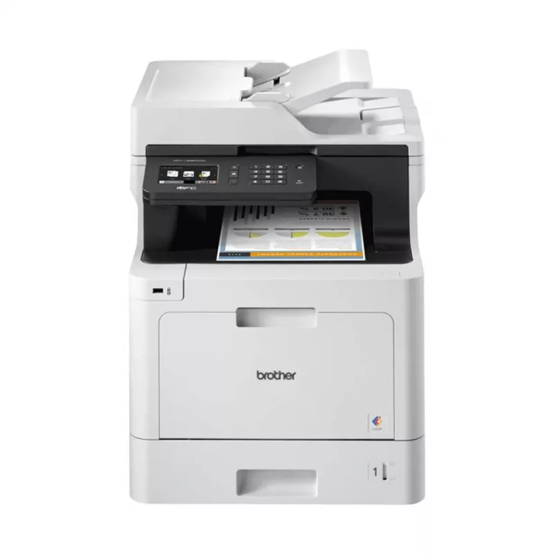 Daugiafunkcis lazerinis spausdintuvas Brother MFC-L8690CDW — A4 spalvotas, 2400×600 dpi, 31 ppm, dvipusis, Wi‑Fi