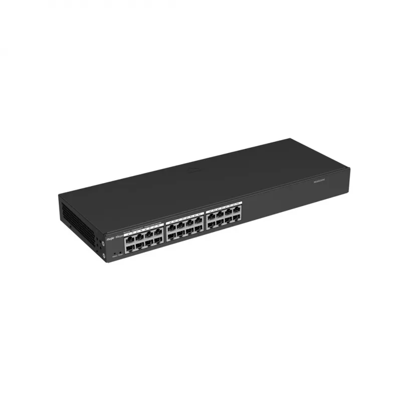 Tinklo komutatorius TP-LINK RG-ES224GC-V2 — 24 prievadai, 24×GE, Stalinis / montuojamas stelaže, Easy Smart