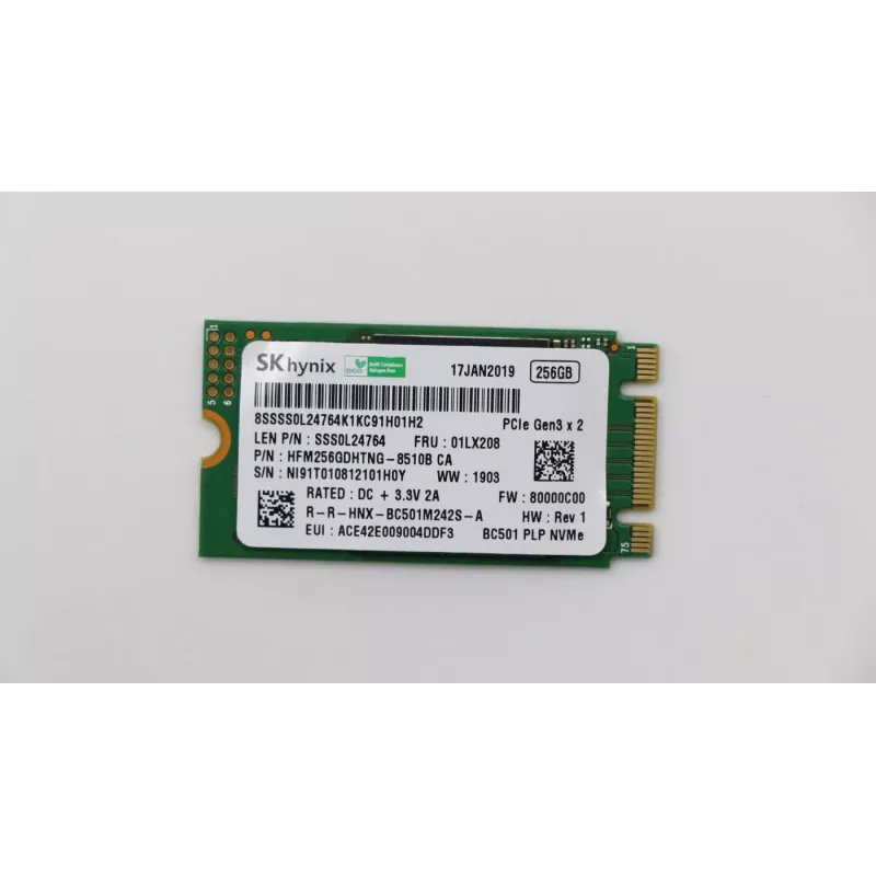Lenovo SSD 256 GB M.2 PCIe NVMe 01LX208 - kietojo kūno diskas - NVMe
