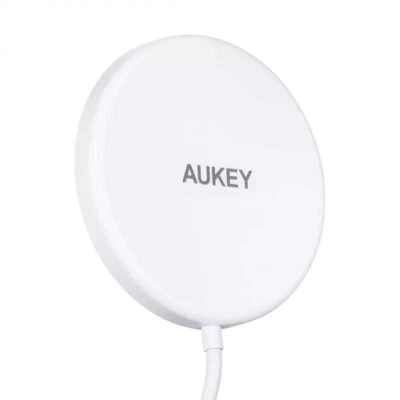 AUEKY Aircore Magnetic LC-A1 Belaidis magnetinis įkroviklis QI USB-C 15W Balta