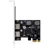 EXSYS 2 prievadų USB 3.2 Gen 1 PCIe kortelė 3A Renesas