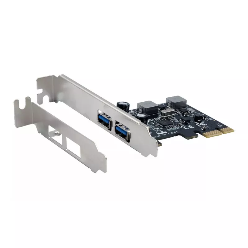 EXSYS 2 prievadų USB 3.2 Gen 1 PCIe kortelė 3A Renesas