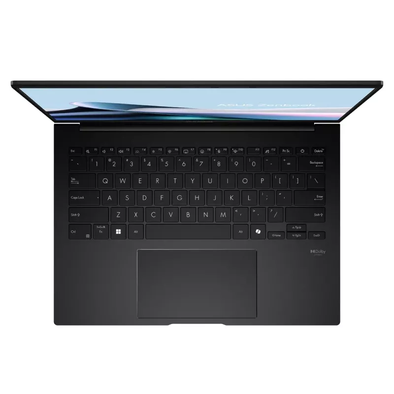 Nešiojamasis kompiuteris ASUS Zenbook 14 OLED UM3406KA-WS79T — 14 colių WUXGA jutiklinis ekranas, AMD Ryzen AI 7 350 2 GHz, 32 GB LPDDR5x, 1 TB SSD, Windows 11 Home, Juoda