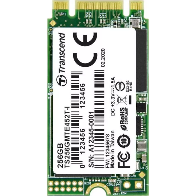 Transcend MTE452T-I M.2 256 GB PCI Express 3.1 3D NAND NVMe (TS256GMTE452T-I)