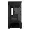 Mini bokšto PC korpusas Lian Li Vector V100R MINI — Mini-ITX/Micro-ATX, grūdintas stiklas, 3x120 mm šoniniai + 1x120 mm galinis ventiliatoriai, 2x 2,5 colio + 1x 3,5 colio nišos, juodas
