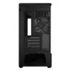 Mini bokšto PC korpusas Lian Li Vector V100R MINI — Mini-ITX/Micro-ATX, grūdintas stiklas, 3x120 mm šoniniai + 1x120 mm galinis ventiliatoriai, 2x 2,5 colio + 1x 3,5 colio nišos, juodas