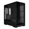 Mini bokšto PC korpusas Lian Li Vector V100R MINI — Mini-ITX/Micro-ATX, grūdintas stiklas, 3x120 mm šoniniai + 1x120 mm galinis ventiliatoriai, 2x 2,5 colio + 1x 3,5 colio nišos, juodas