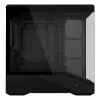 Mini bokšto PC korpusas Lian Li Vector V100R MINI — Mini-ITX/Micro-ATX, grūdintas stiklas, 3x120 mm šoniniai + 1x120 mm galinis ventiliatoriai, 2x 2,5 colio + 1x 3,5 colio nišos, juodas