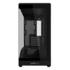 Mini bokšto PC korpusas Lian Li Vector V100R MINI — Mini-ITX/Micro-ATX, grūdintas stiklas, 3x120 mm šoniniai + 1x120 mm galinis ventiliatoriai, 2x 2,5 colio + 1x 3,5 colio nišos, juodas