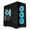 Mini bokšto PC korpusas Lian Li Vector V100R MINI — Mini-ITX/Micro-ATX, grūdintas stiklas, 3x120 mm šoniniai + 1x120 mm galinis ventiliatoriai, 2x 2,5 colio + 1x 3,5 colio nišos, juodas