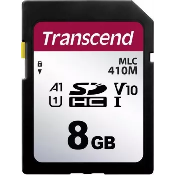 Transcend 410M - Flash atminties kortelė - 8 GB - A1 / Video Class V10 / UHS-I U1 / Class10 - microSDHC UHS-I (TS8GSDC410M)