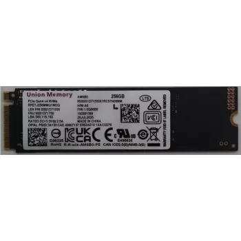 Vidinis M.2 PCIe NVMe SSD, Lenovo 256GB, MPN 5SS1D71750