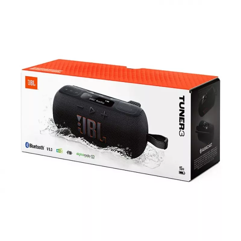 Nešiojamasis radijas JBL Tuner 2 Juodas DAB DAB+ FM 7W