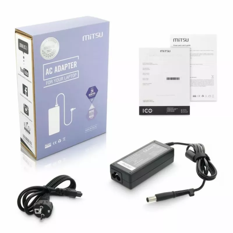 Maitinimo adapteris MITSU HP 18,5V 3,5A nešiojamiesiems kompiuteriams HP, MPN 5ZM024