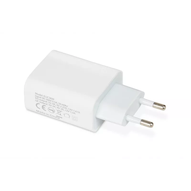 Vidaus įkroviklis iBox C-36 universalus baltas USB greitasis įkrovimas