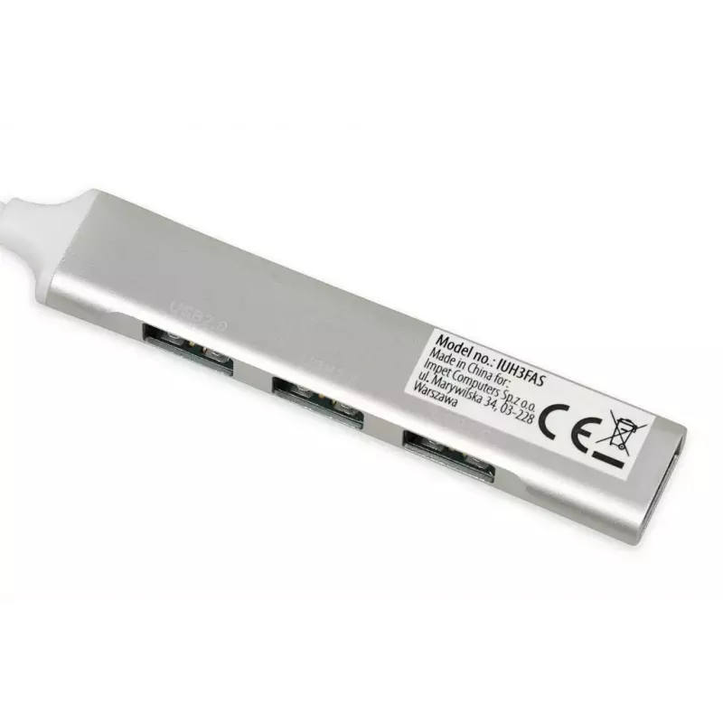 USB šakotuvas IBOX IUH3FAS — 1× USB 3.0, 3× USB 2.0