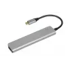 Dokų stotelė IBOX IUH3SL4K USB Type-C 5 Gbit/s, HDMI 4K@30Hz, PD iki 100W, 2x USB-A, 2x USB-C, kortelių skaitytuvas, sidabrinė