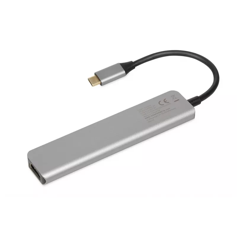 Dokų stotelė IBOX IUH3SL4K USB Type-C 5 Gbit/s, HDMI 4K@30Hz, PD iki 100W, 2x USB-A, 2x USB-C, kortelių skaitytuvas, sidabrinė
