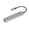 Dokų stotelė IBOX IUH3SL4K USB Type-C 5 Gbit/s, HDMI 4K@30Hz, PD iki 100W, 2x USB-A, 2x USB-C, kortelių skaitytuvas, sidabrinė