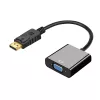 DisplayPort į VGA adapteris IBOX IADPVGA, DisplayPort kištukas į 15 kontaktų VGA lizdą, palaiko 1080p, sidabrinis