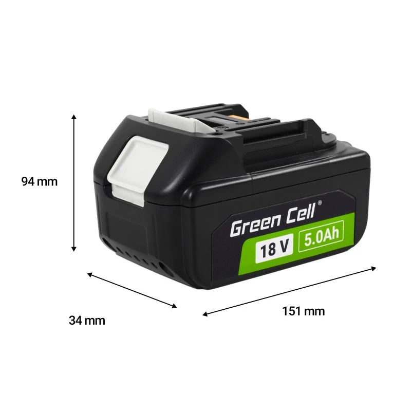 Baterija Green Cell PTMA18V5 Ličio jonų 5Ah 600g