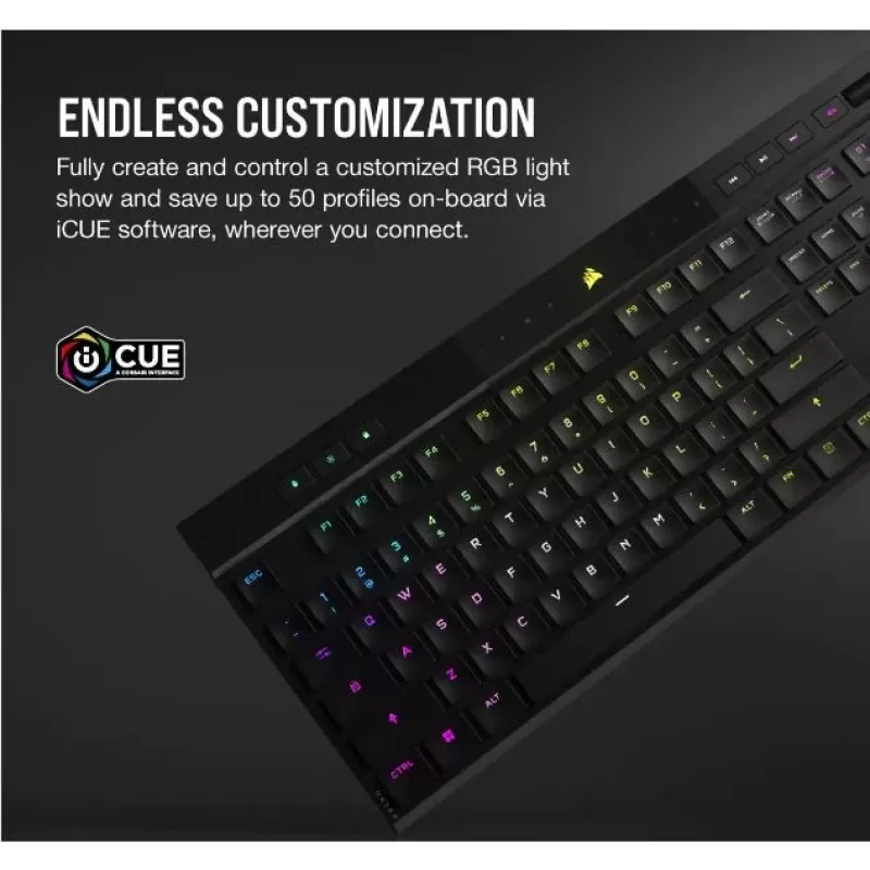 Klaviatūra K100 RGB Air belaidė itin plona Cherry MX
