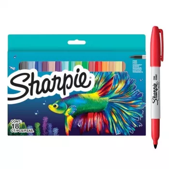 Nuolatiniai žymekliai Sharpie Fish rinkinys 18 vienetų